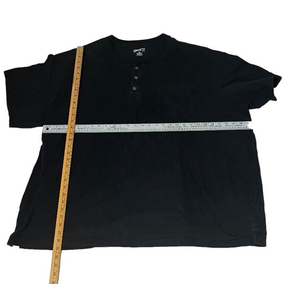DULUTH TRADING CO Black Henley Shirt Top Short Sleeve Mens Size 4XL - Picture 5 of 9